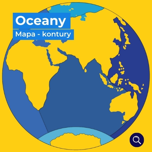 oceany mapa i kontury