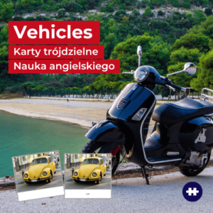 karty z pojazdami do nauki języka angielskiego
